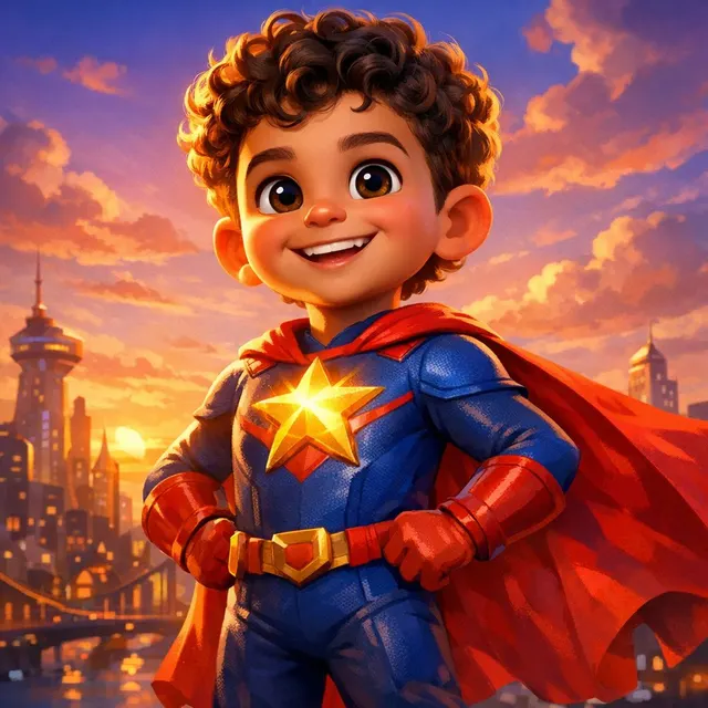 Superhero Saving the Day